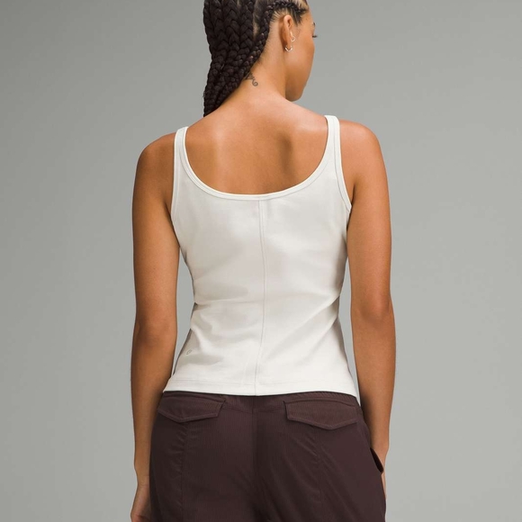 Lululemon Slim-Fit Stretch Cotton Tank Top - Bone - Picture 3 of 4